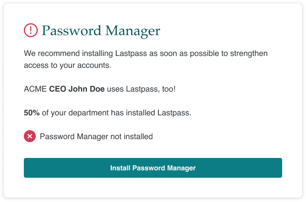 password manager not installed