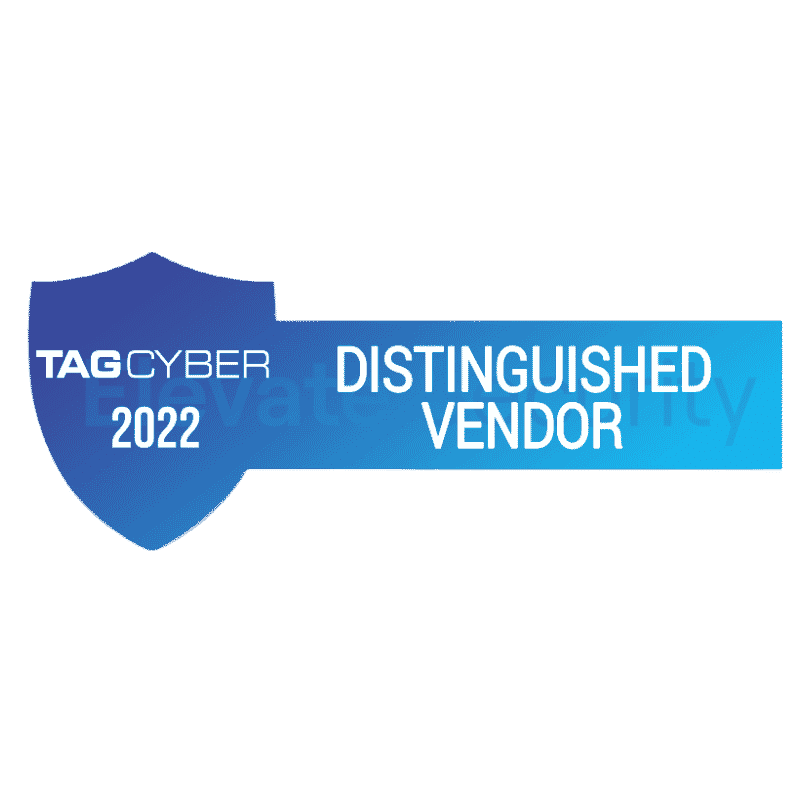 Award badge for Tag Cyber Distinguished Vendor 2022