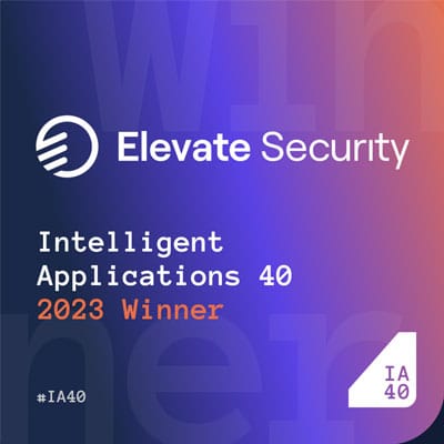 Elevate Security's 2023 Intelligent Applications Top 40 Award